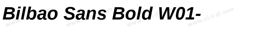 Bilbao Sans Bold W01字体转换